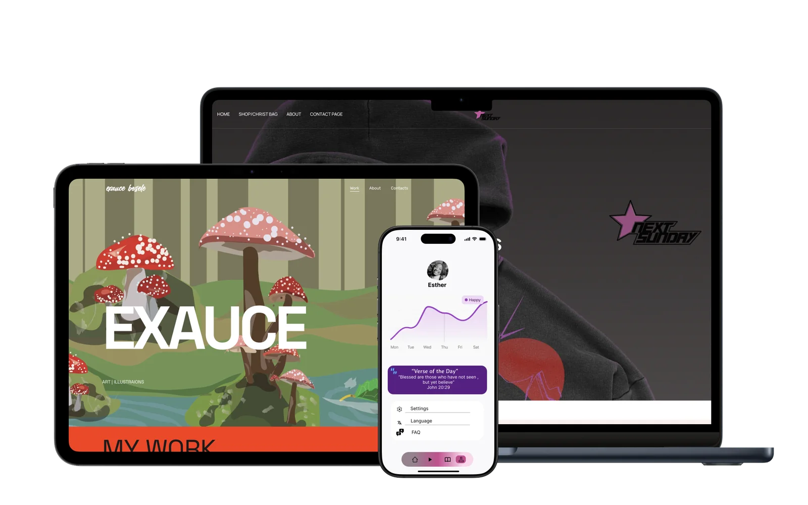 Selected website and app projects designed and built by Amare Web Engineering