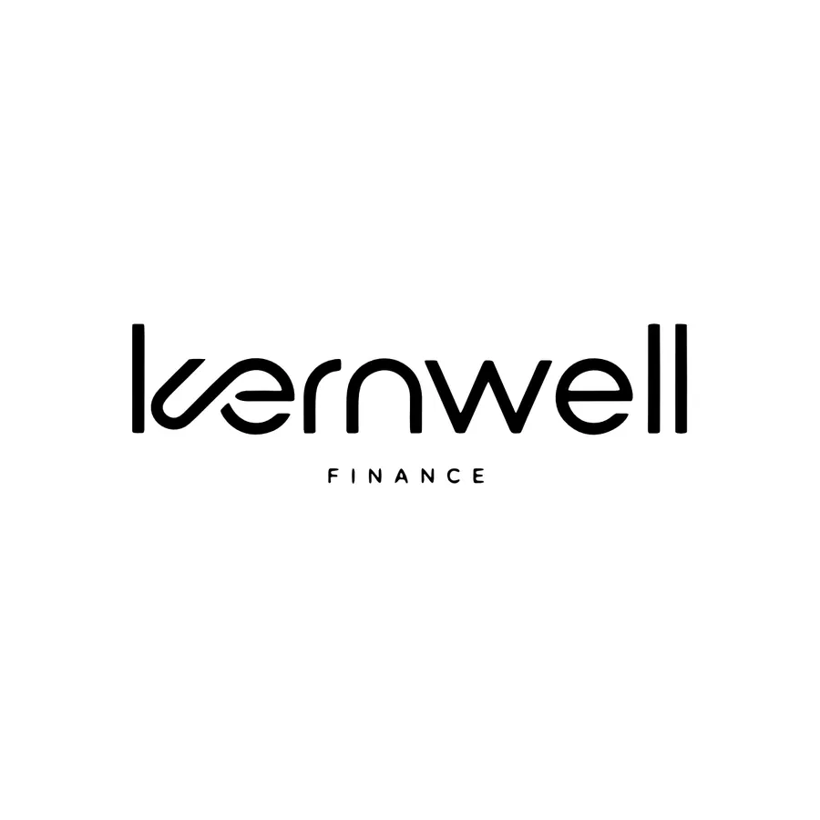 Kernwell Finance logo concept presented on a neutral background.